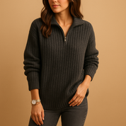 Adrianna | Women's Chic Half-Zip Pullover Sweater 1