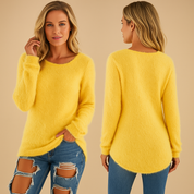 Amelia | Women's Lightweight Cotton Knit Sweater with Classic Crew Neck 2