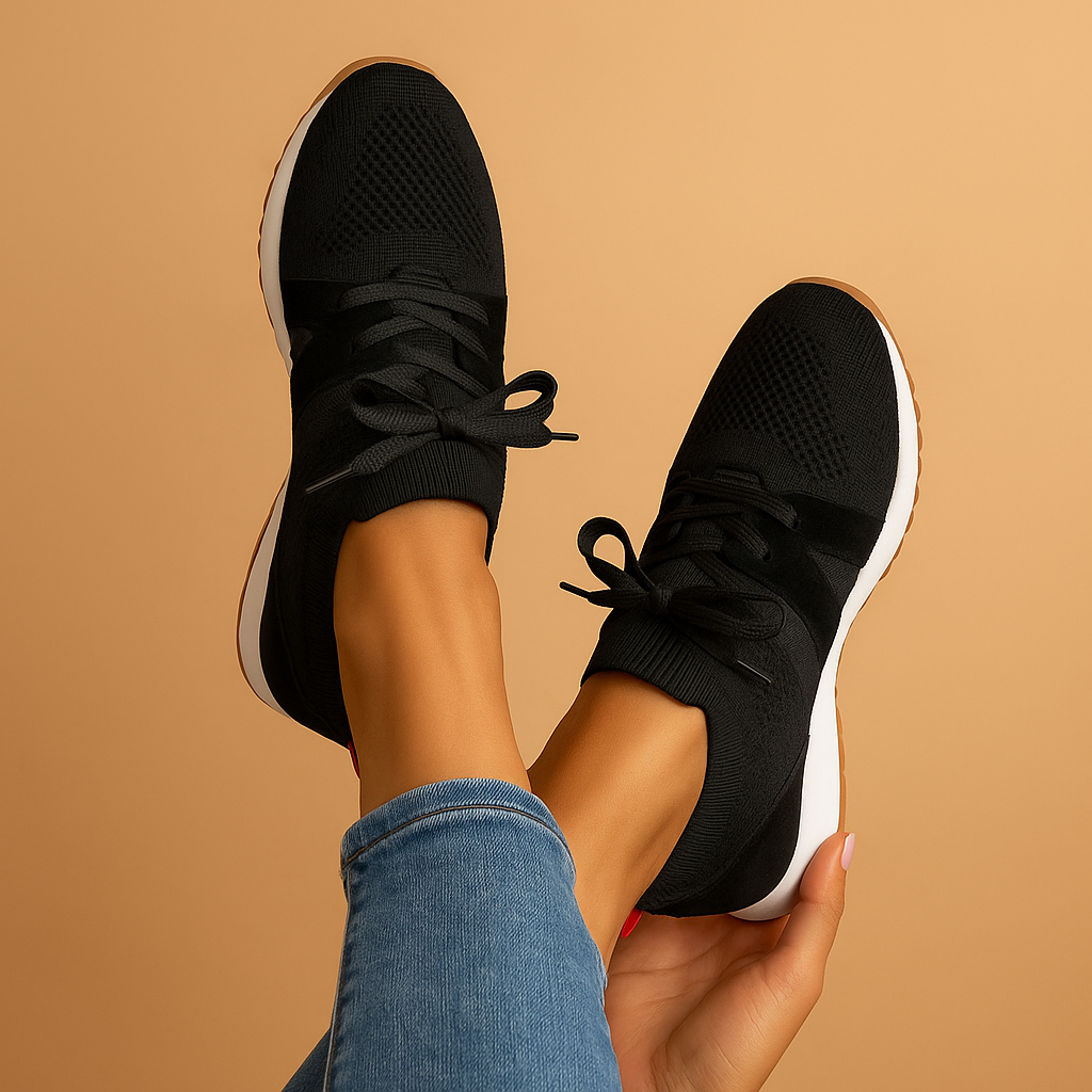 Clara | Women's White Lace-Up Sneakers for Casual Comfort and Walking 1