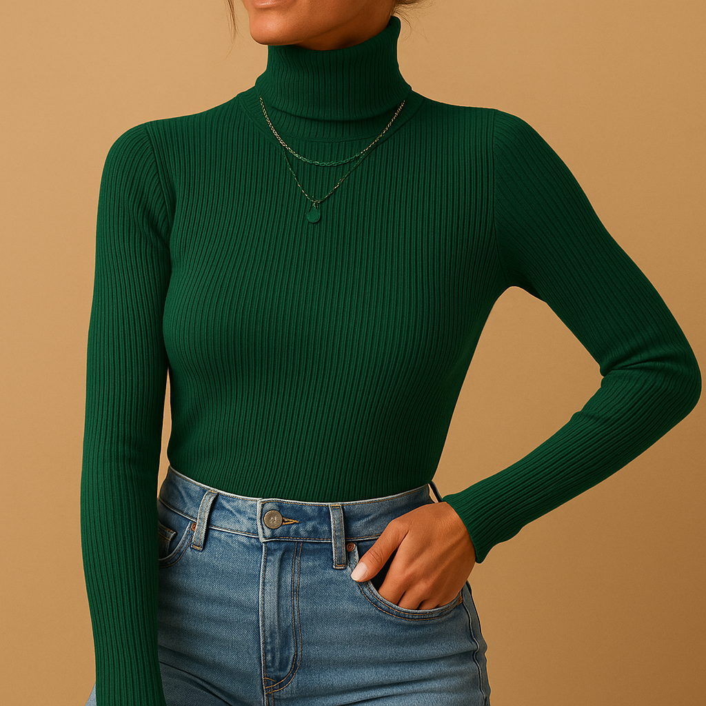 Danica | Elegant Women's Turtleneck Knit Sweater for Cozy Fall and Winter Wear 2