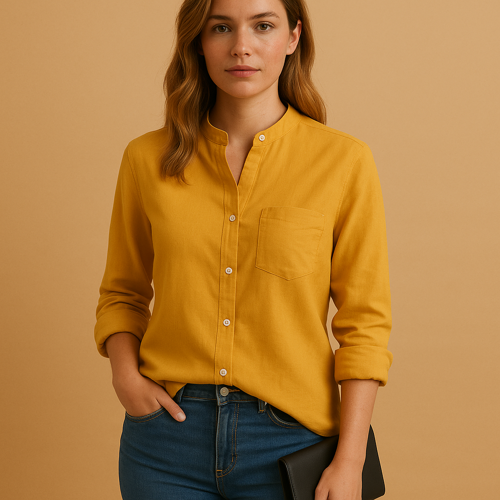 Eleanor | Women's Tailored Long Sleeve White Blouse for Casual and Formal Wear 2