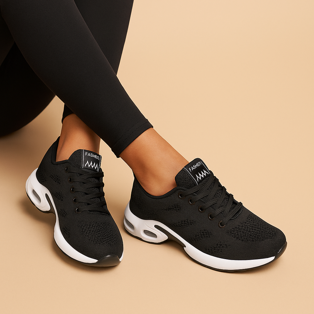 Hannah | Women's Lightweight White Sneakers for Running and Walking 1