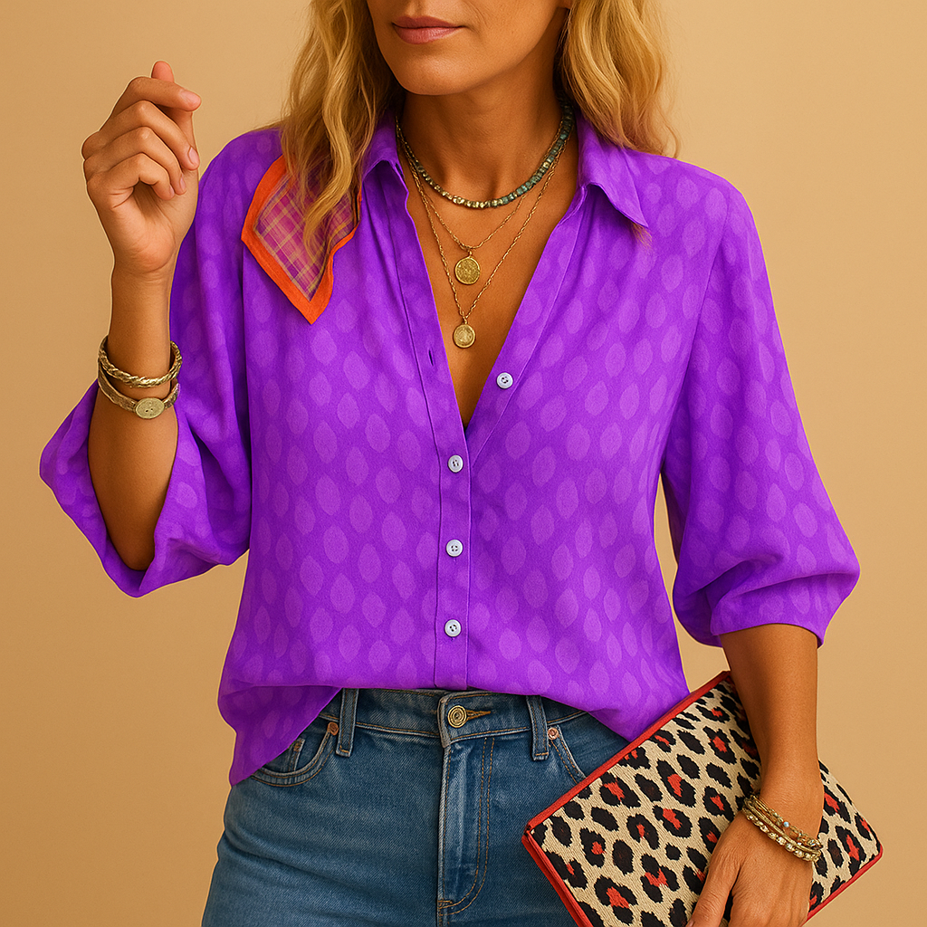 Lila | Women's Summer Blouse with Flattering Silhouette and Breezy Fit 2