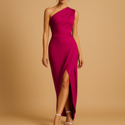 Lillian | Elegant Evening Gown with Front Slit for Formal Wedding Guests 6